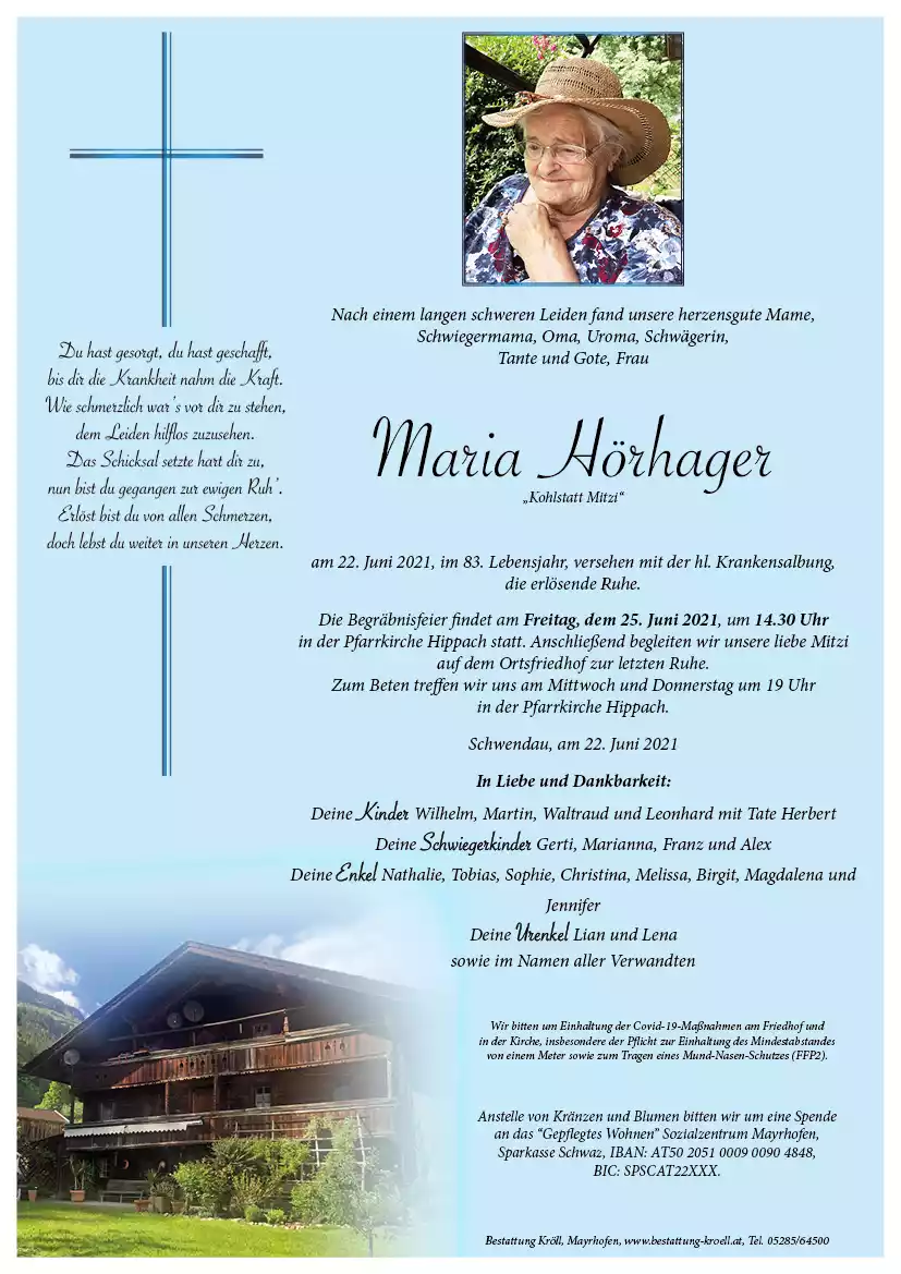 Parte von Maria Hörhager
